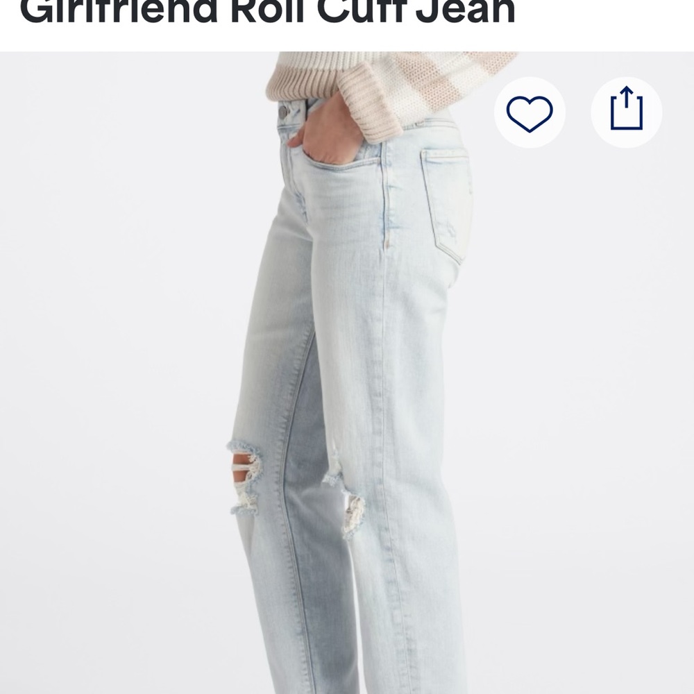 Like new! Frankie Mid Rise Distressed
Girlfriend Roll Cuff Jean - Picture 3 of 5